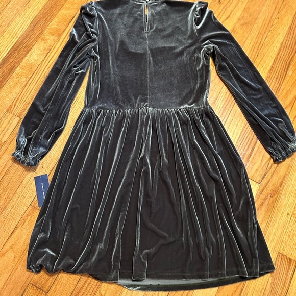 Tommy Hilfiger Holiday/Event Green Velvet Midi Formal Fit & Flare Dress 8 - Picture 10 of 11